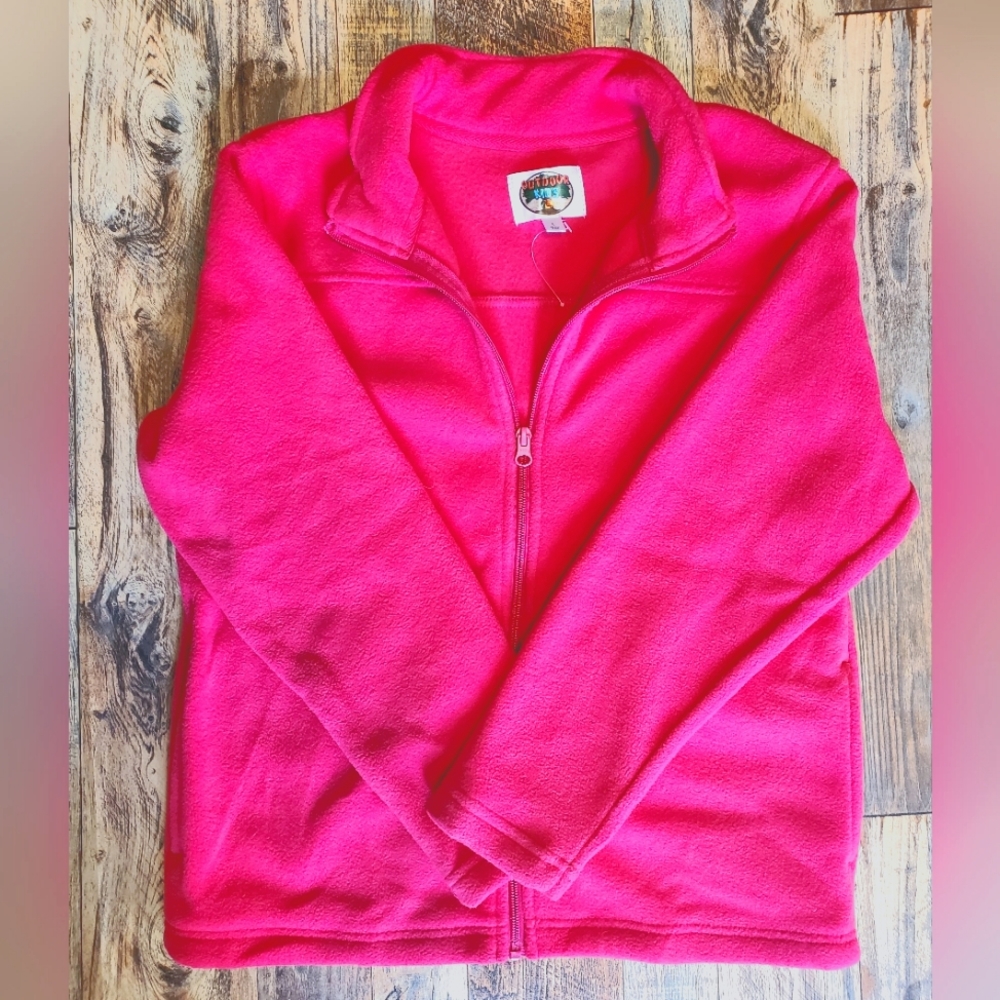 Outdoor kids by BASS PRO SHOPS Pink Fleece Zip up Jacket with Pockets